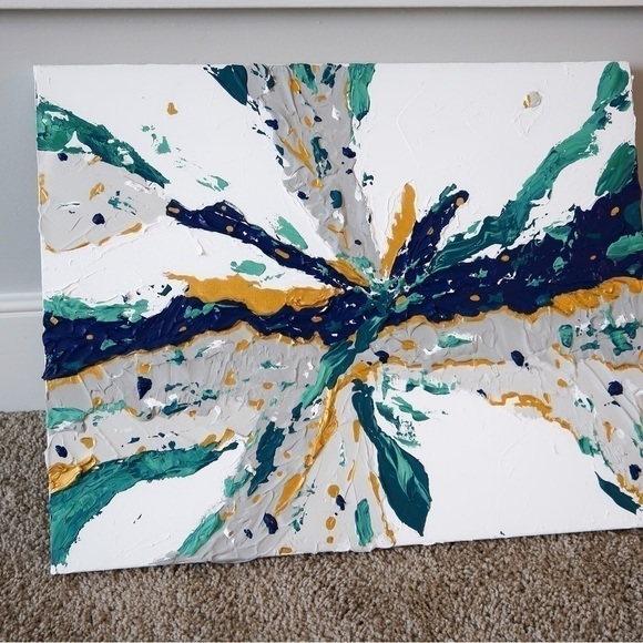 Painting Original Small Acrylic Colorful Modern Abstract Art on Canvas - Picture 9 of 10